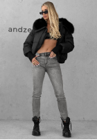 Nohavice džínosové skinny Pretty Basic sivé