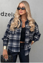 Košeľa z kołnierzem w kratę Maple Plaid tmavomodrá
