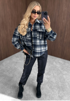 Košeľa z kołnierzem w kratę Maple Plaid tmavomodrá