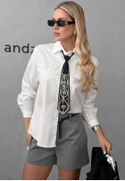 Košeľa z krawatem Shiny Elegance Biela