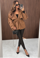 Dvojradový Kabát z kołnierzem Timeless Charm ťavý