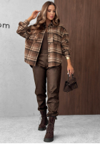 Košeľa z kołnierzem w kratę Maple Plaid tmavomodrá