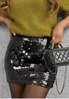 Cekinowa Sukňa mini Shimmer Darling strieborná
