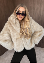 Bunda futerko s kapucňou Fluffy Girl čokoládová