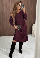 Ľahký Sveter z dekoltem w serek Amber Woods khaki