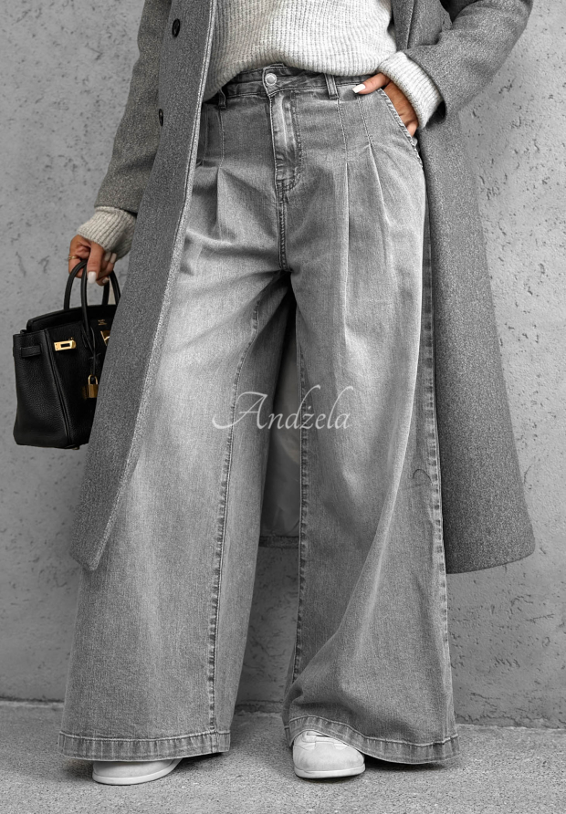 Dž&iacute;nsy wide leg Daily Walk siv&eacute;