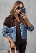 džínsová Bunda w łatki Denim Cowgirl modrá