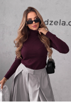 Dopasowany Sveter z golfem Solange čučoriedkový