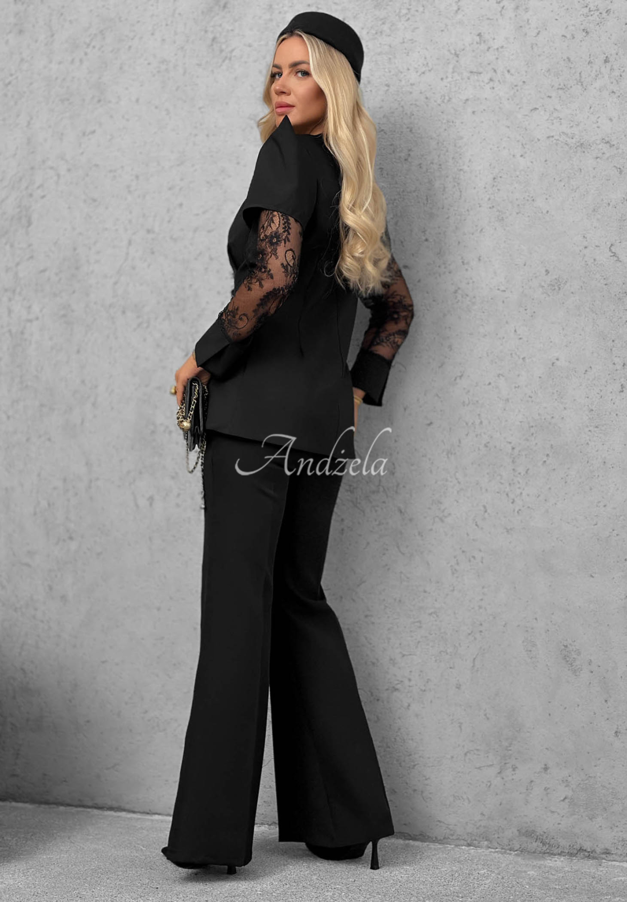 Elegantná súprava s čipkou Noir Elegance čierne