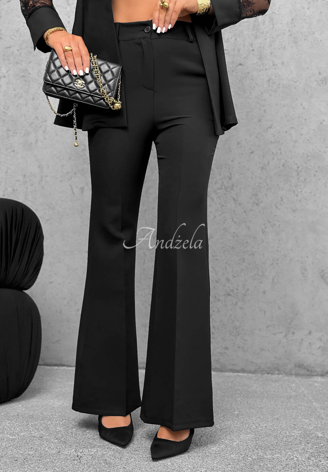 Elegantná súprava s čipkou Noir Elegance čierne