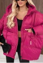 Prešívaná Bunda s kapucňou Coldest Of Times červená