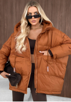 Prešívaná Bunda s kapucňou Coldest Of Times červená