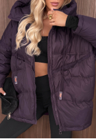 Prešívaná Bunda s kapucňou Coldest Of Times červená