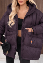 Prešívaná Bunda s kapucňou Coldest Of Times červená