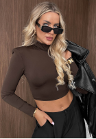 Krátka Blúzka longsleeve Sassy Muse čierna