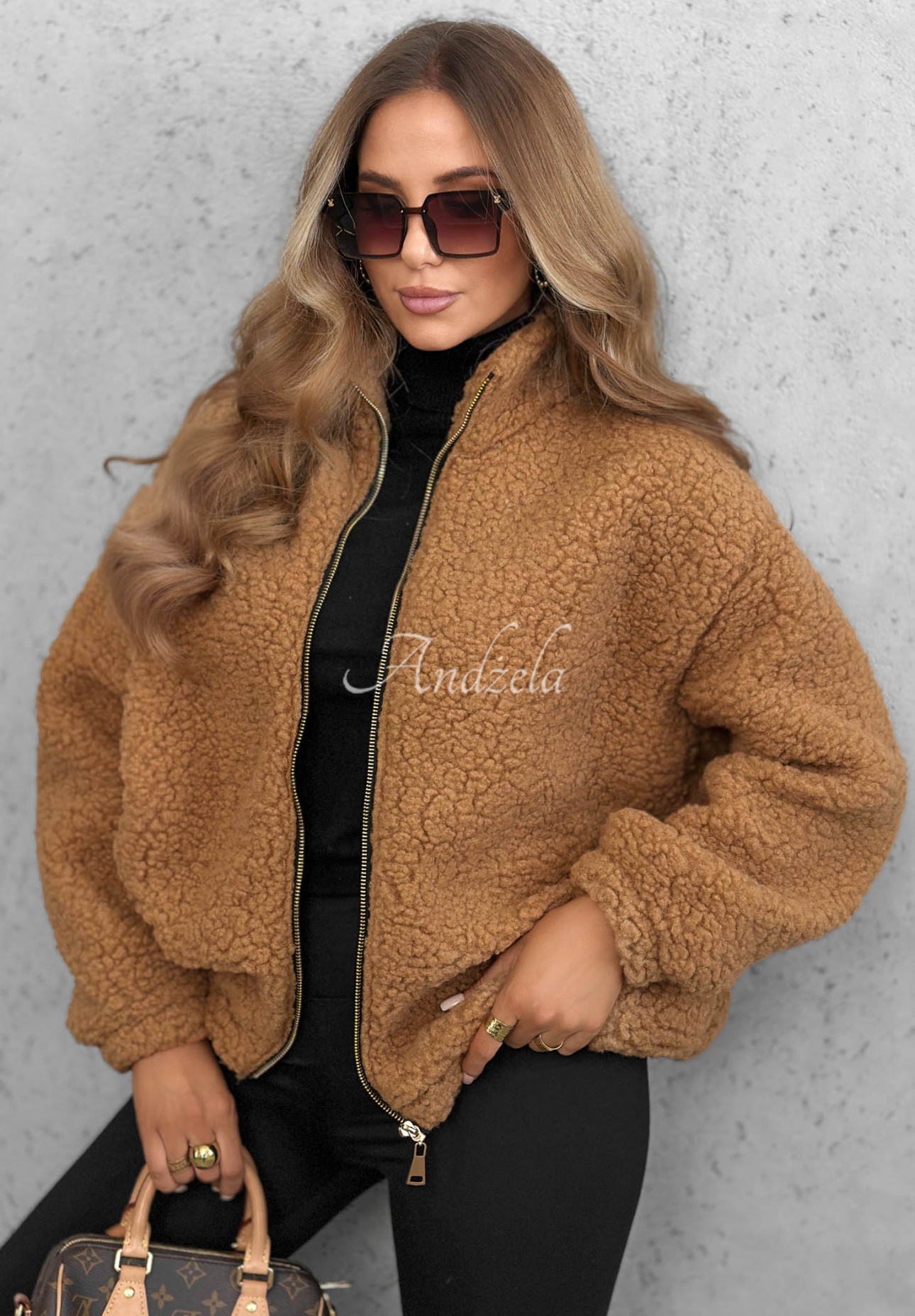 Krátka bunda bomberka kožúšok sherpa Cloud Candy ťavia