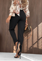 Eleganckie Nohavice Cigaretky z guzikami Gentle Elegance bordová