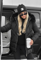 Długa Prešívaná Bunda z futerkiem Snow Babe béžová