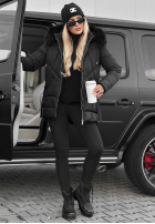 Długa Prešívaná Bunda z futerkiem Snow Babe béžová