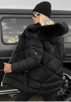 Długa Prešívaná Bunda z futerkiem Snow Babe béžová