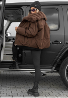Bunda parka s kapucňou i futerkiem Pine Path čokoládová