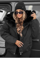 Bunda parka s kapucňou i futerkiem Pine Path čokoládová
