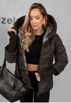 Prešívaná Bunda s kapucňou Autumn Edge ciemnoczekoladowa