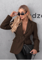 klasičen Sako z paskiem Bella Chic čierna
