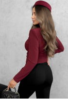 Blúzka longsleeve z różą One Second čierna