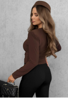 Blúzka longsleeve z różą One Second čierna