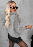 Miękki Sveter oversize z golfem Lovely Cute červený