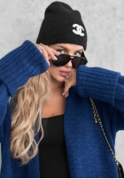 Dlhý oversize Kardigan s vreckami Marbelio bordová