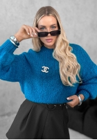 Miękki Sveter oversize Cloud Babe oranžový