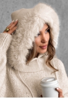 Nákrčník balaclava z futerkiem Winter Crush Mokka