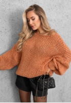Miękki Sveter oversize Sugar Babe béžový
