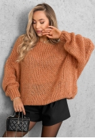 Miękki Sveter oversize Sugar Babe béžový