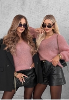 Sveter z dekoltem w serek Chilly Mornings modrý