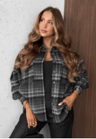 Košeľa z kołnierzem w kratę Maple Plaid tmavomodrá