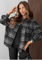 Košeľa z kołnierzem w kratę Maple Plaid tmavomodrá