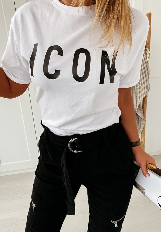 Tričko s potlačou Icon biela