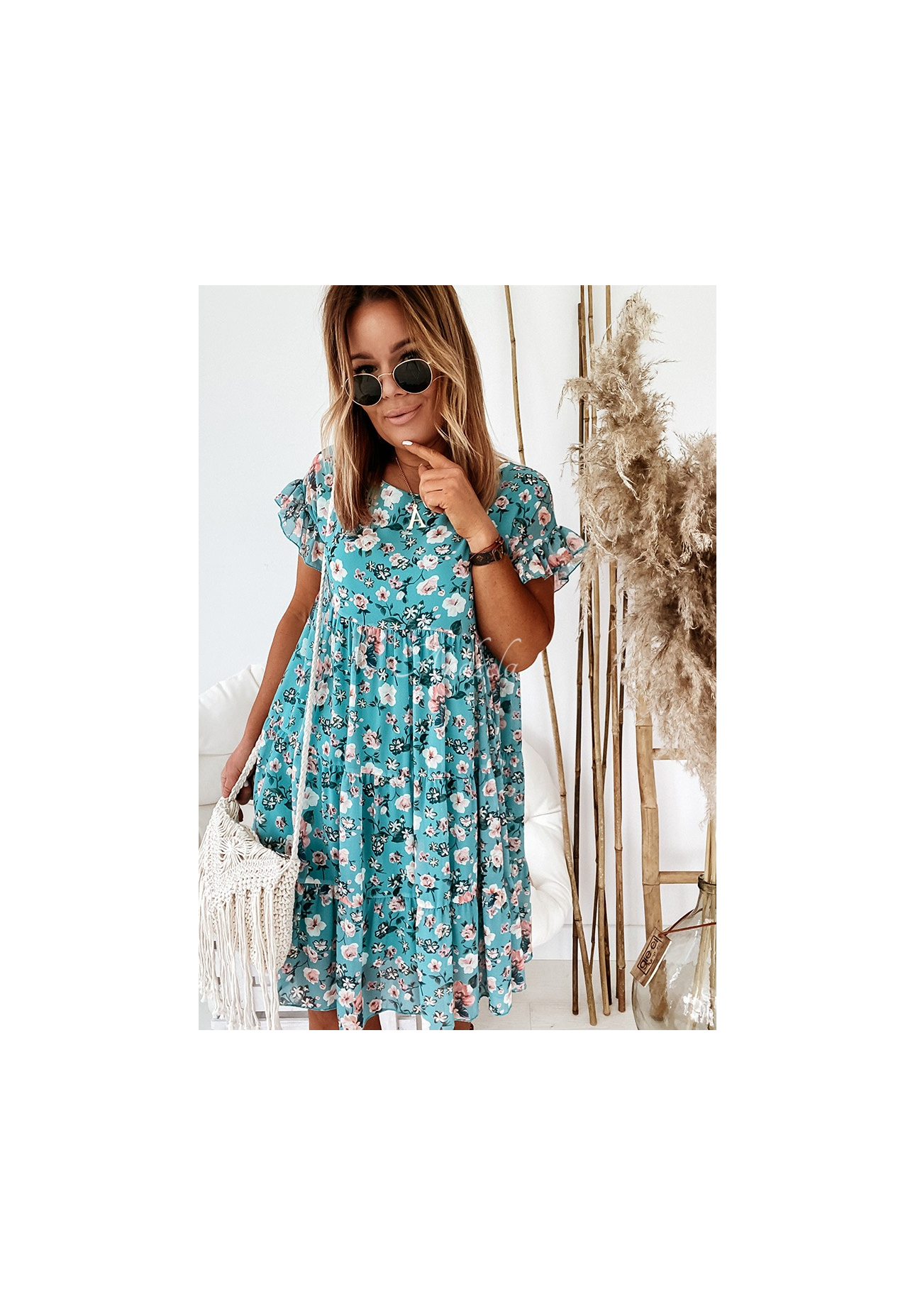 Kvetované šaty Bellarose modrá